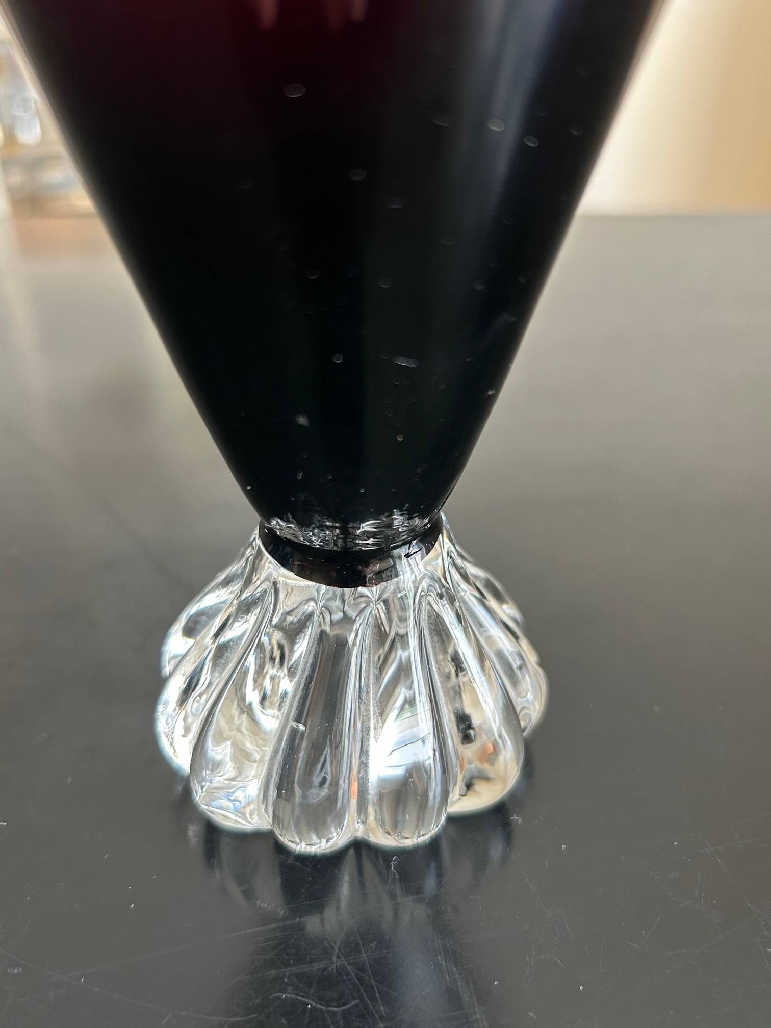 Italian glass vase 1960