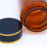 Pharmacy/apothecary old amber glass pot
