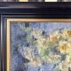 Signed painting by Idka Cohen, oil on canvas, still life with flowers, year