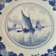 Decorative plate in blue Delft pottery