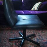 Black leather office chair