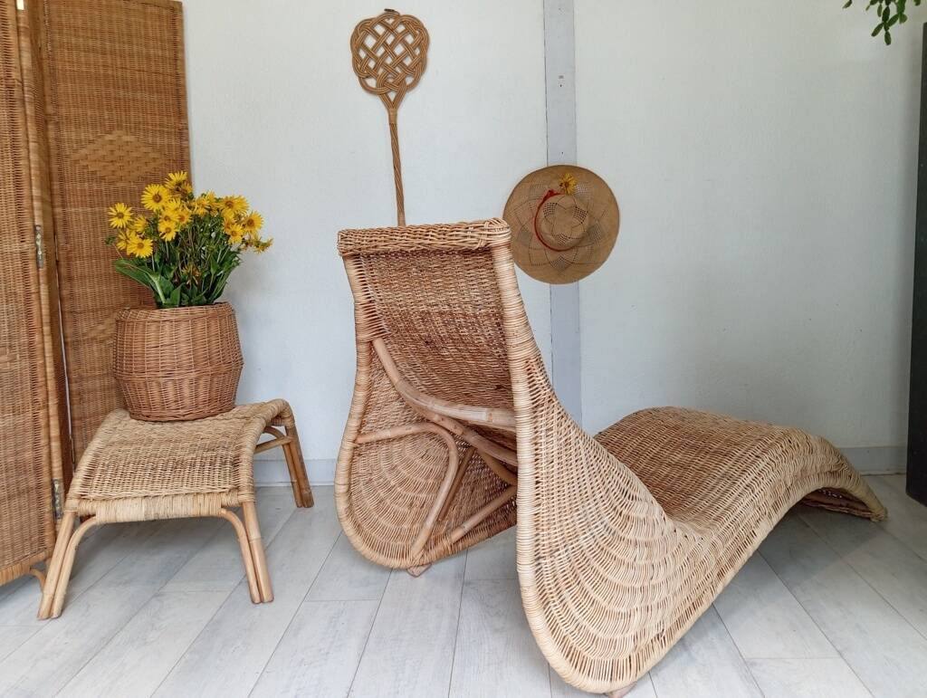 Carl Ojerstam rattan lounge chair