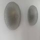 Pair of vintage sandblasted glass wall lights, France 1970s