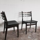 Ensemble de quatre chaises de salle à manger fabriquées par Topform années 1950