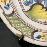 Nevers, earthenware dish willow decoration and eighteenth century pagodas