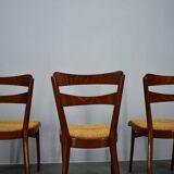 Vintage walnut dining chairs by Mier Topolcany, Czechoslovakia, 1960s, set of 4