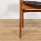 Mid-Century Teak & Leather Armchair, Denmark, 1960s