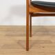 Fauteuil vintage en teck et cuir, Danemark, 1960