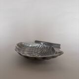Metal shell dish. Cast metal with hand-crafted detail.