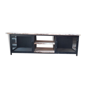 Meuble tv indus bois et fer