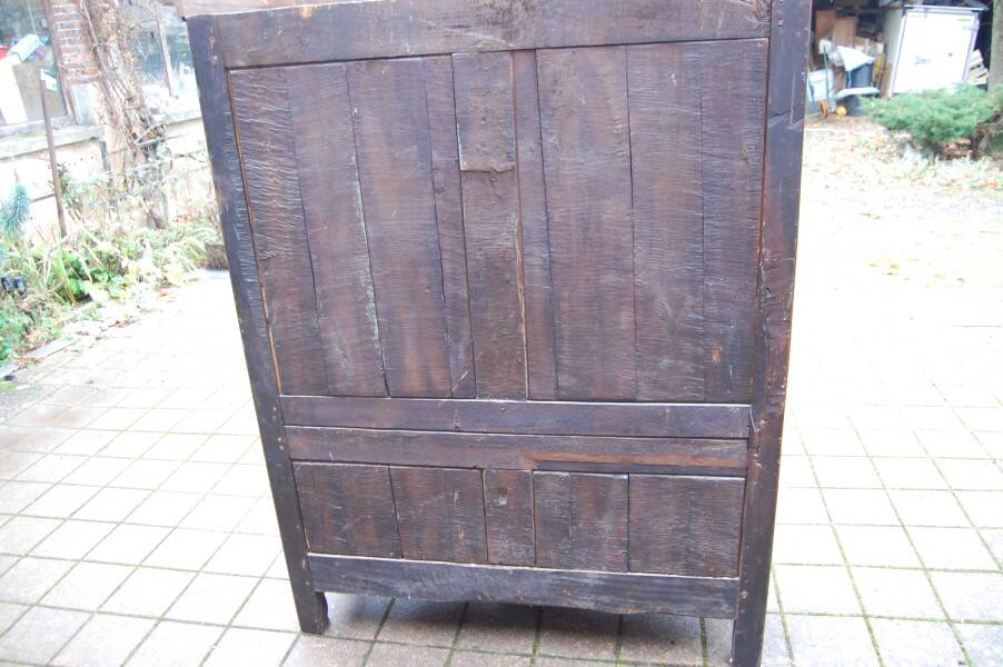 Louis XV style low walnut cabinet from the 19th century