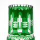 Green crystal vase, Poland, 1960s
