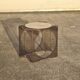 Bedside side table, plexiglass end table Vintage 1970 space age