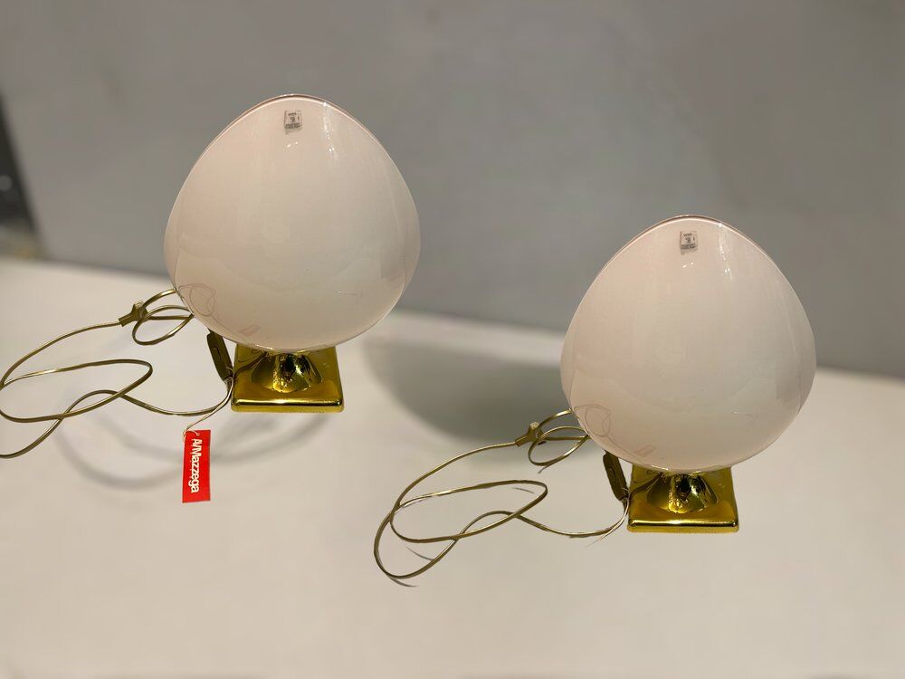 Murano Glass Table Lamps from Mazzega, 1970s