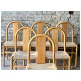 'Thalia' chairs by annig sarian for tisettanta, italy 1980s, set of 6