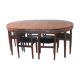 Hans Olsen table and 6 chairs teak, Publisher frem Rojle Denmark 60 years