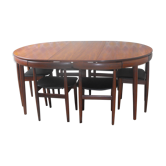 Table et 6 chaises en teck par Hans Olsen éditeur Frem Rojle Denmark années 60