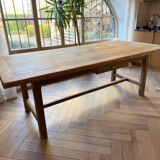 Solid wood farmhouse table with 2 extensions