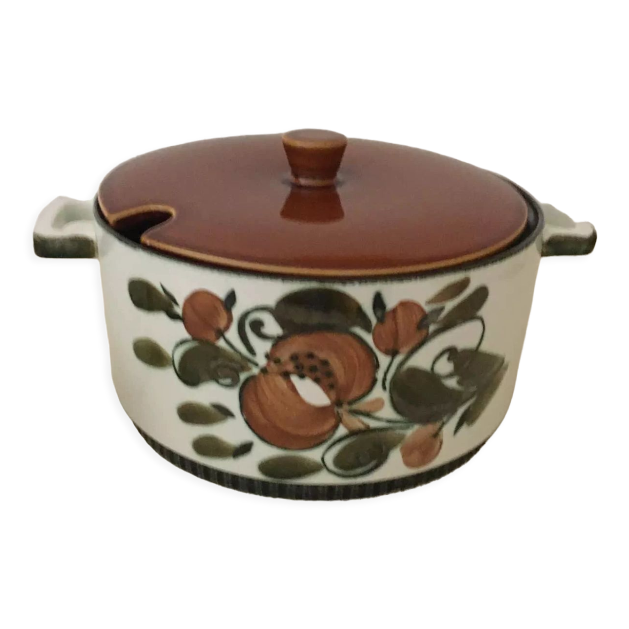 Porcelain tureen stamped boch la louvière, belgium, model argenteuil (70s)