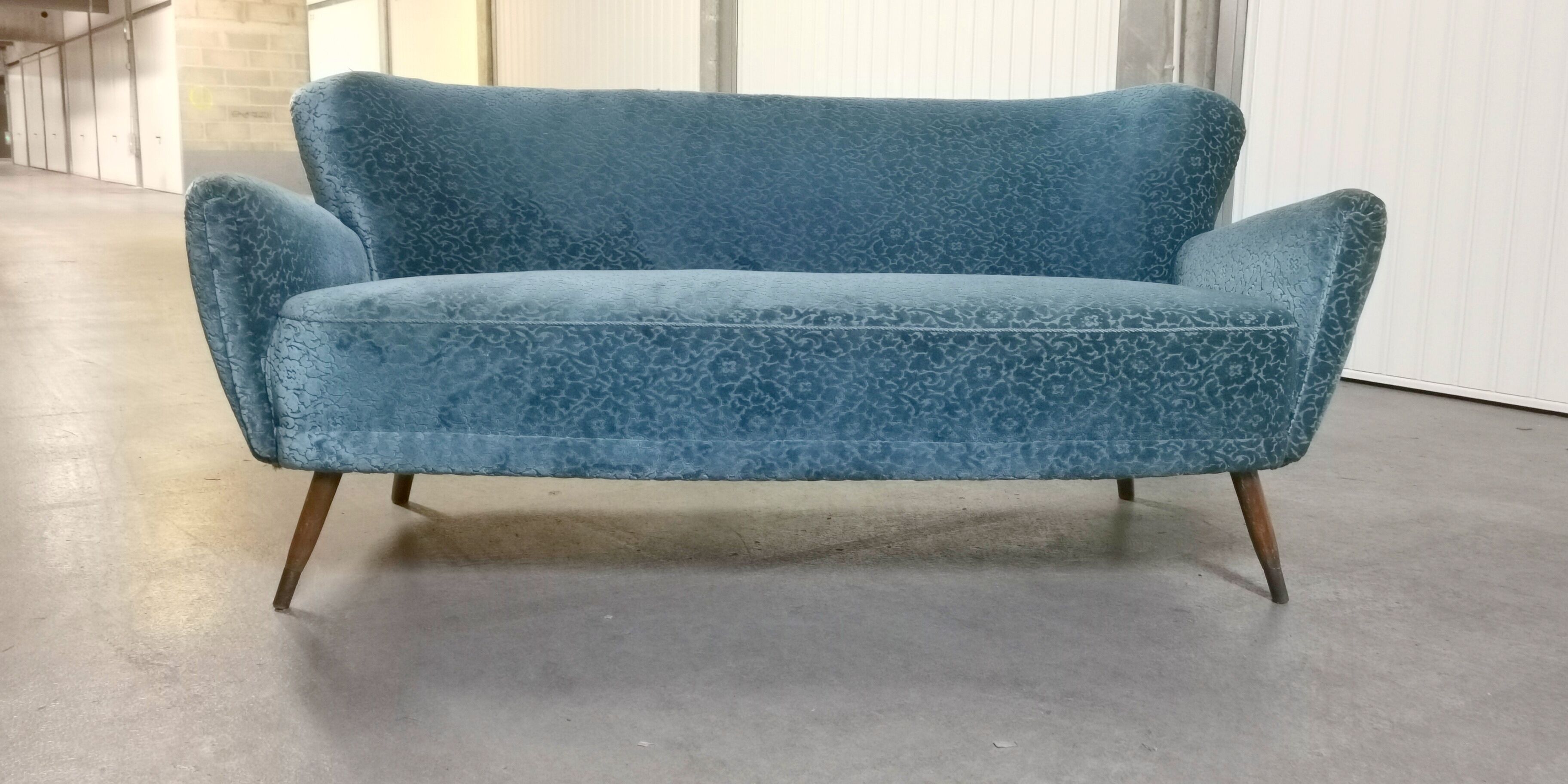 Sofa 50s 60 blue gray