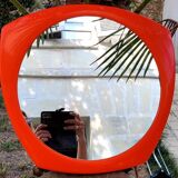 Miroir vintage orange années 70