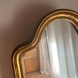 Miroir vertical ancien doré