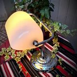White opaline banker's lamp