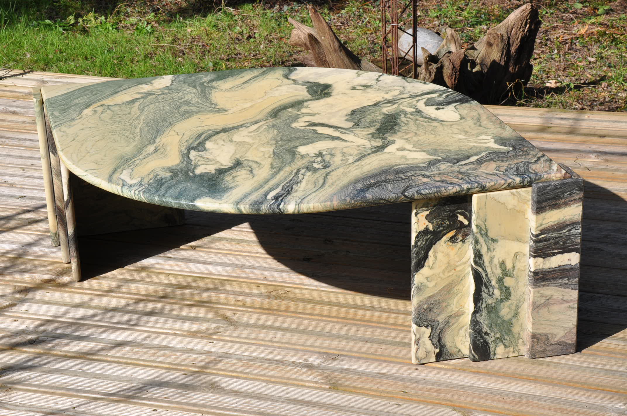 70s marble coffee table