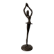 Small bronze dancer in 1980s modernist style.