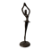 Small bronze dancer in 1980s modernist style.