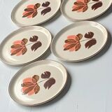 Five dessert plates 1970 Lunéville