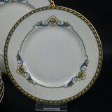 Service à dessert en porcelaine de Limoges Bernardaud avec plat et 12 assiettes