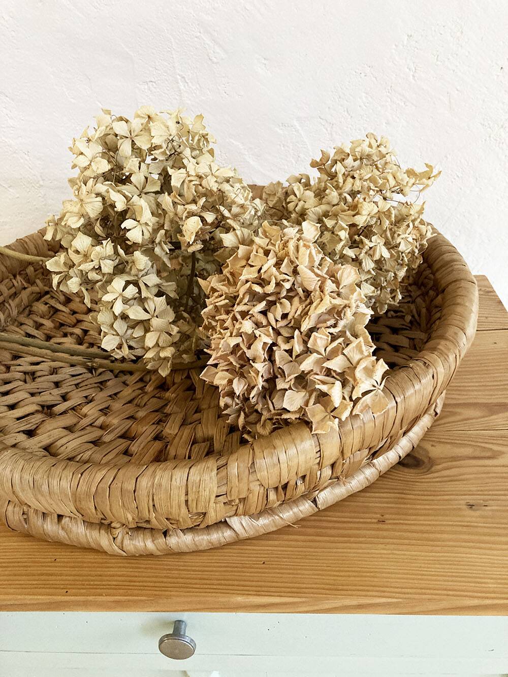 Basket made from woven banana leaves
