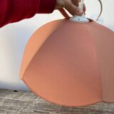 Vintage taupe fabric pendant light