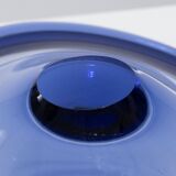 LARGE THICK BLUE GLASS BOWL, 1950s