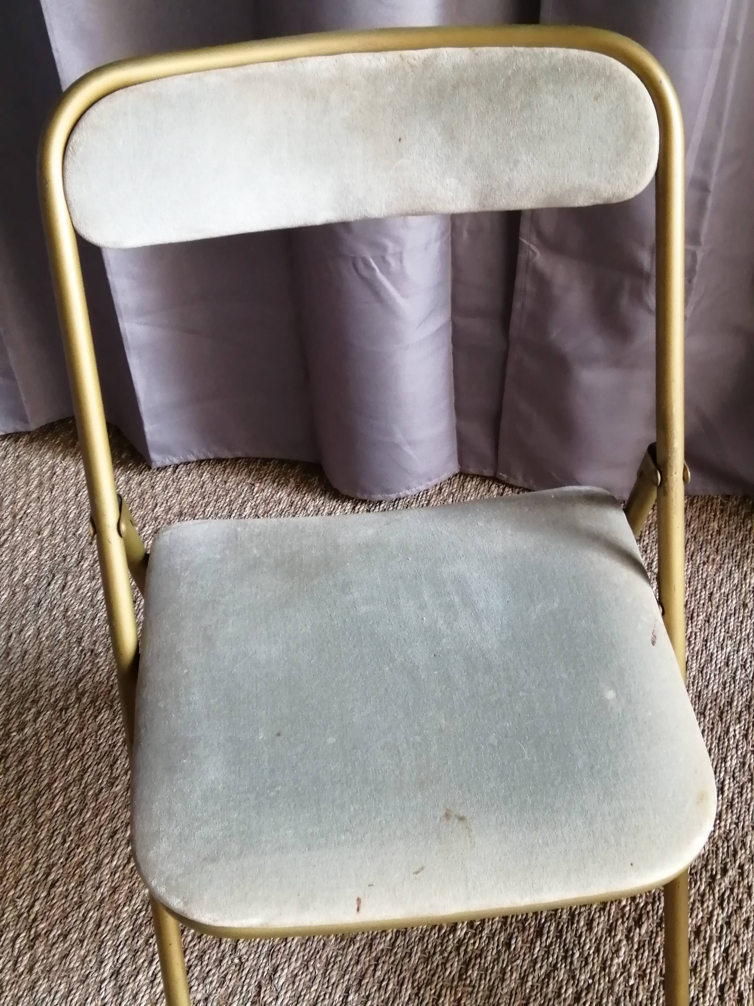 Pair of folding theatre chairs