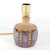 Scandinavian Modern Blue Glazed Stoneware Table Lamp, Søholm Stentøj, 1960s