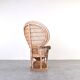 Mid-Century Wicker Peacock Emmanuelle Chair from Kok Maison, 1970s