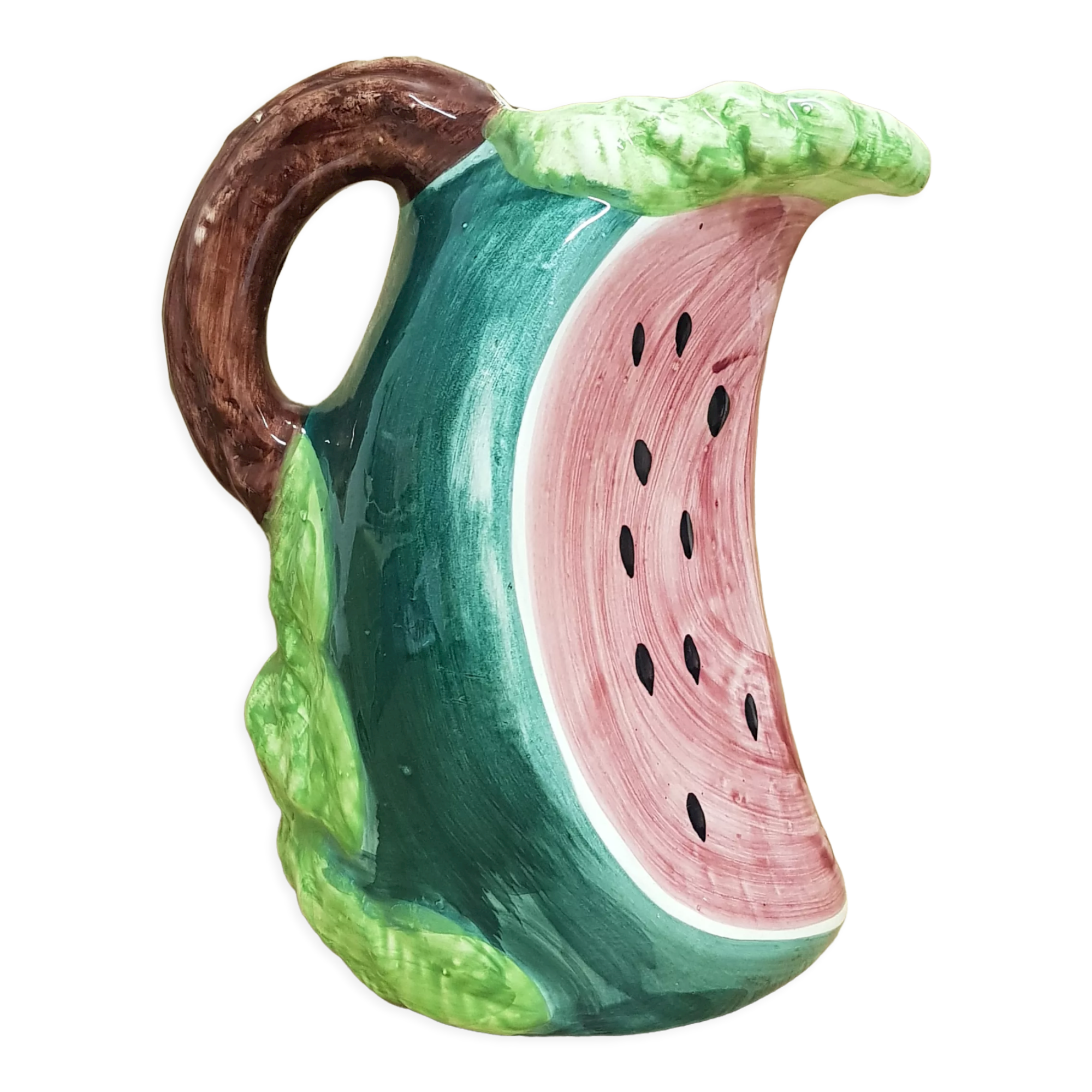 Barbotine watermelon jug