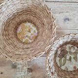 Antique rattan pot covers