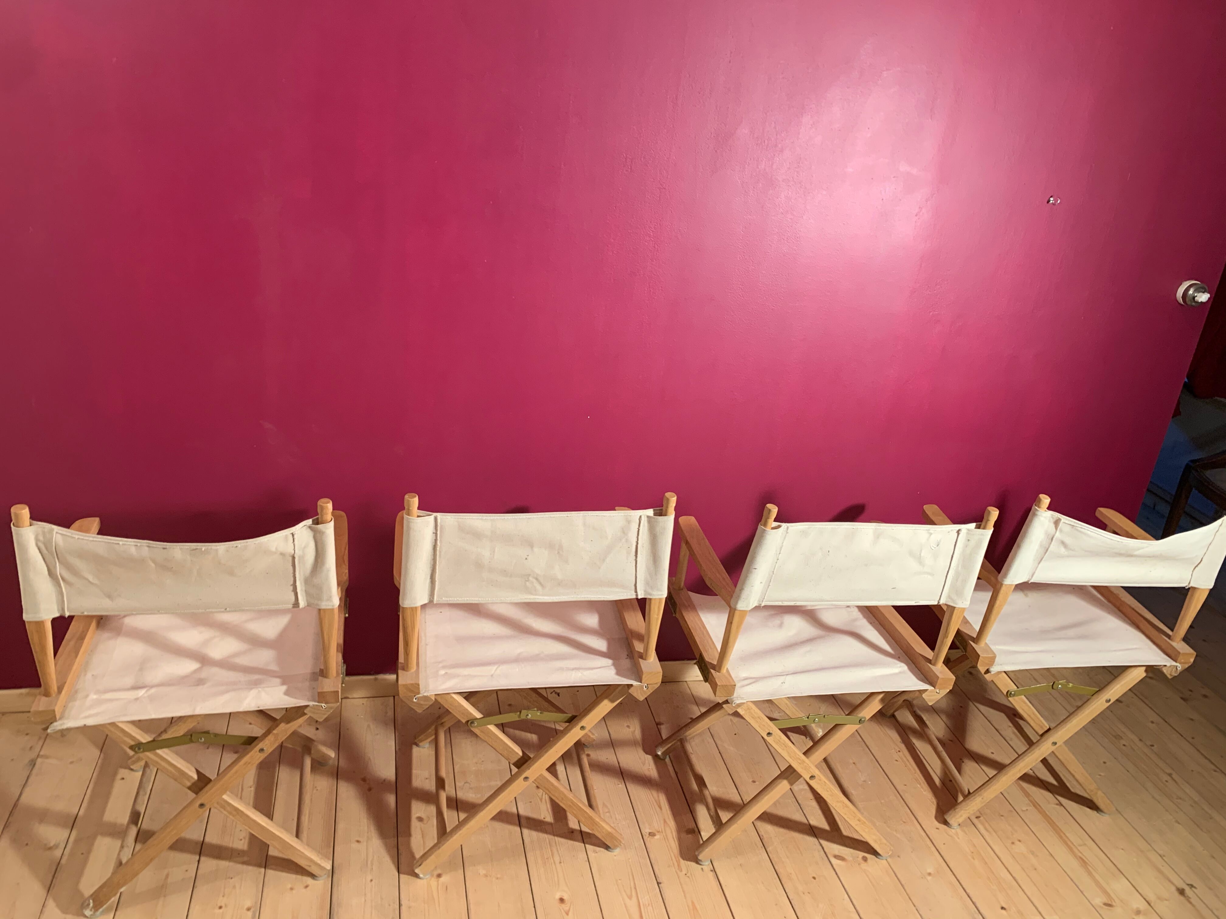 Lot 4 armchairs Pliants film director