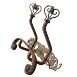 Patères porte-manteaux vintage françaises en fer forgé