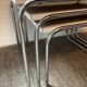 Trio of vintage nesting tables in Formica and chrome metal