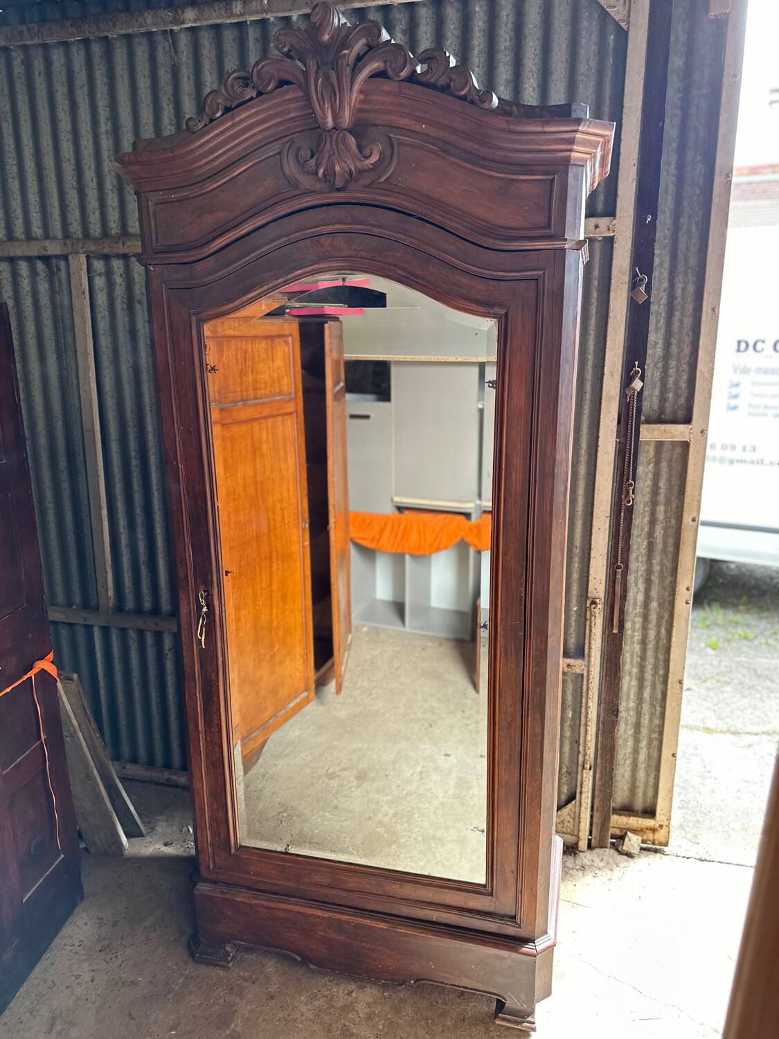 Old solid wood hosiery cabinet
