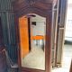 Old solid wood hosiery cabinet