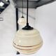 Set of 2 vintage beige round ceiling lamps, 1960s