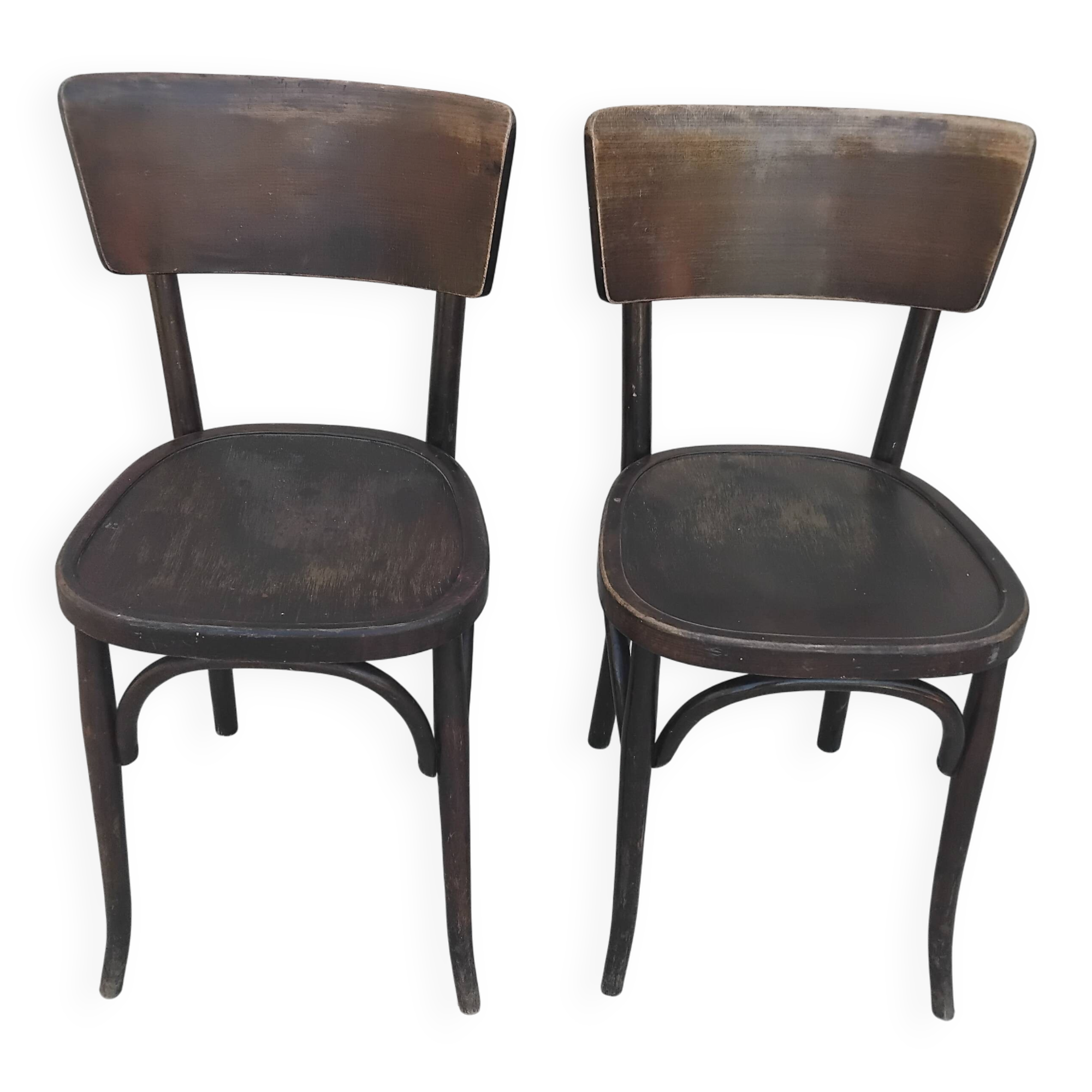 2 chaises de bistrot EM JEAN PROUVE vintage année 50