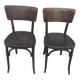 2 chaises de bistrot EM JEAN PROUVE vintage année 50
