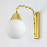 Mid century Italian Golden & Opaline Wall Lamp
