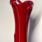 Vintage red Murano soliflore vase